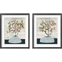 Framed 'Zen Branch 2 Piece Framed Art Print Set' border=