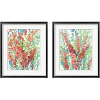 Framed Tropical Summer Blooms 2 Piece Framed Art Print Set