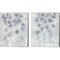 Framed 'Lavender Floral Fresco 2 Piece Canvas Print Set' border=