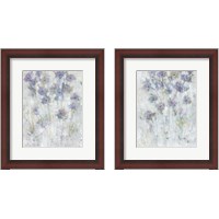 Framed 'Lavender Floral Fresco 2 Piece Framed Art Print Set' border=