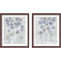 Framed 'Lavender Floral Fresco 2 Piece Framed Art Print Set' border=