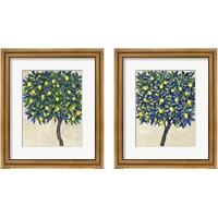 Framed 'Lemon Tree Composition 2 Piece Framed Art Print Set' border=