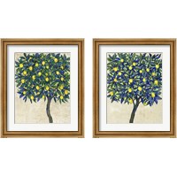 Framed 'Lemon Tree Composition 2 Piece Framed Art Print Set' border=