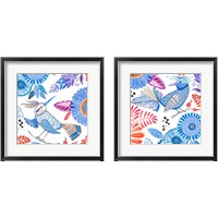 Framed Bird with Flowers 2 Piece Framed Art Print Set