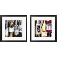 Framed 'Vintage Wines 2 Piece Framed Art Print Set' border=