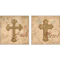 Framed 'Faith 2 Piece Art Print Set' border=