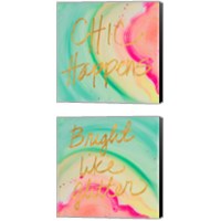 Framed Chic Glitter 2 Piece Canvas Print Set