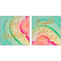 Framed Chic Glitter 2 Piece Art Print Set