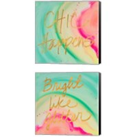 Framed 'Chic Glitter 2 Piece Canvas Print Set' border=