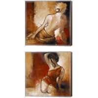 Framed Seated Woman 2 Piece Canvas Print Set