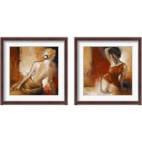 Framed 'Seated Woman 2 Piece Framed Art Print Set' border=