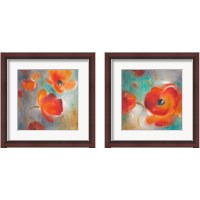 Framed Scarlet Poppies in Bloom 2 Piece Framed Art Print Set
