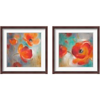 Framed Scarlet Poppies in Bloom 2 Piece Framed Art Print Set