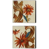 Framed Square Wildflowers 2 Piece Canvas Print Set