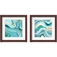 Framed Curving Waves 2 Piece Framed Art Print Set