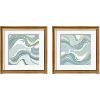 Framed 'Coastal Curvilinear 2 Piece Framed Art Print Set' border=