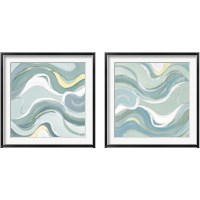 Framed 'Coastal Curvilinear 2 Piece Framed Art Print Set' border=