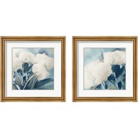 Framed White Roses 2 Piece Framed Art Print Set