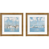 Framed 'Golf Harbor Boats 2 Piece Framed Art Print Set' border=