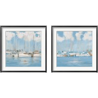 Framed 'Golf Harbor Boats 2 Piece Framed Art Print Set' border=