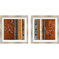 Framed 'Willow Stems 2 Piece Framed Art Print Set' border=
