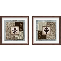 Framed 'Fleur de Lis 2 Piece Framed Art Print Set' border=