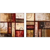 Framed 'Digits in the Abstract 2 Piece Art Print Set' border=