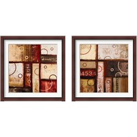 Framed 'Digits in the Abstract 2 Piece Framed Art Print Set' border=