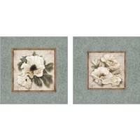 Framed 'Silversage Flower 2 Piece Art Print Set' border=