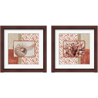 Framed 'Coral Branch 2 Piece Framed Art Print Set' border=