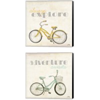 Framed 'Explore and Adventure 2 Piece Canvas Print Set' border=