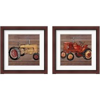 Framed Tractor on Wood 2 Piece Framed Art Print Set