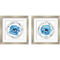 Framed Blue Flower 2 Piece Framed Art Print Set
