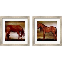 Framed 'Red Horse 2 Piece Framed Art Print Set' border=