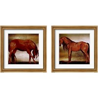 Framed 'Red Horse 2 Piece Framed Art Print Set' border=