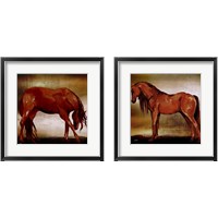 Framed Red Horse 2 Piece Framed Art Print Set