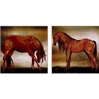 Framed Red Horse 2 Piece Art Print Set