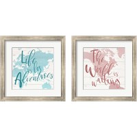 Framed Adventure Map 2 Piece Framed Art Print Set