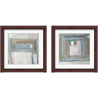 Framed Grey Squares 2 Piece Framed Art Print Set