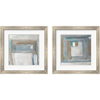 Framed Grey Squares 2 Piece Framed Art Print Set