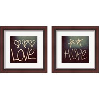 Framed Triple Love and Hope 2 Piece Framed Art Print Set