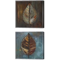 Framed 'New Leaf 2 Piece Canvas Print Set' border=