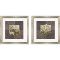 Framed Hydrangeas on Brown 2 Piece Framed Art Print Set