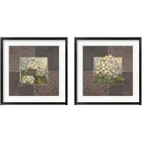 Framed 'Hydrangeas on Brown 2 Piece Framed Art Print Set' border=