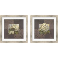 Framed 'Hydrangeas on Brown 2 Piece Framed Art Print Set' border=