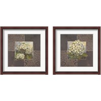 Framed Hydrangeas on Brown 2 Piece Framed Art Print Set