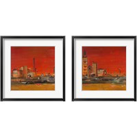 Framed 'Crazy City 2 Piece Framed Art Print Set' border=