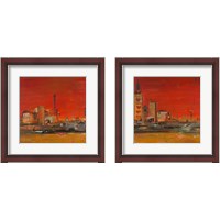 Framed 'Crazy City 2 Piece Framed Art Print Set' border=