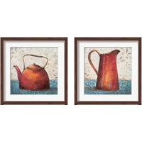 Framed 'Red Pots 2 Piece Framed Art Print Set' border=