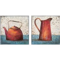 Framed 'Red Pots 2 Piece Art Print Set' border=